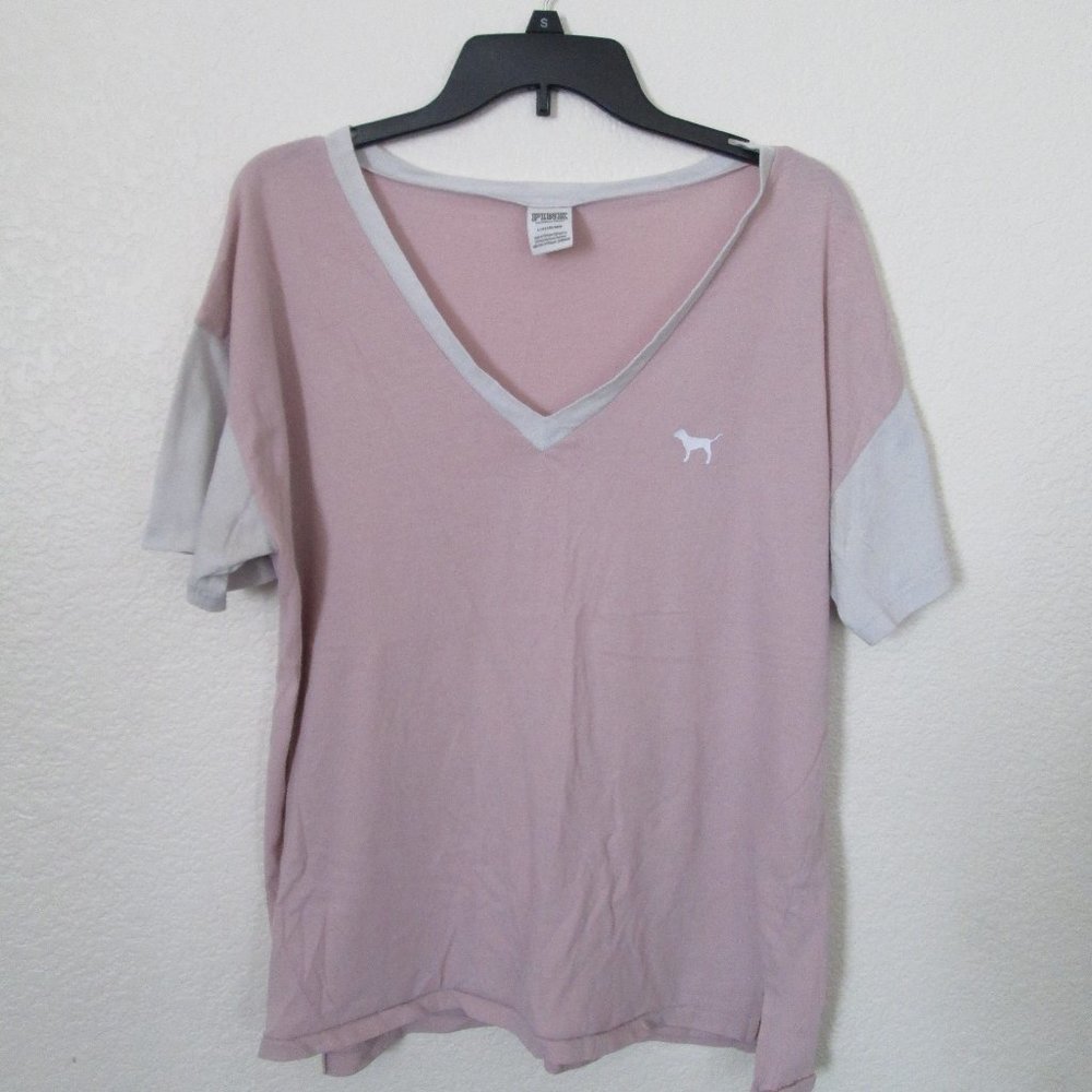 Pink Color Block Tee